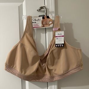 NWT Playtex Tan Wire-free Active Bounce Control Bra 50D Plus Size